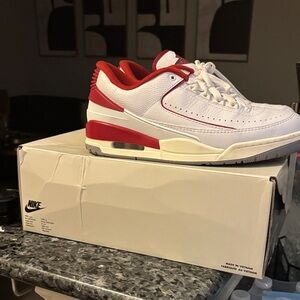 Nike Red and White Air Sneakers